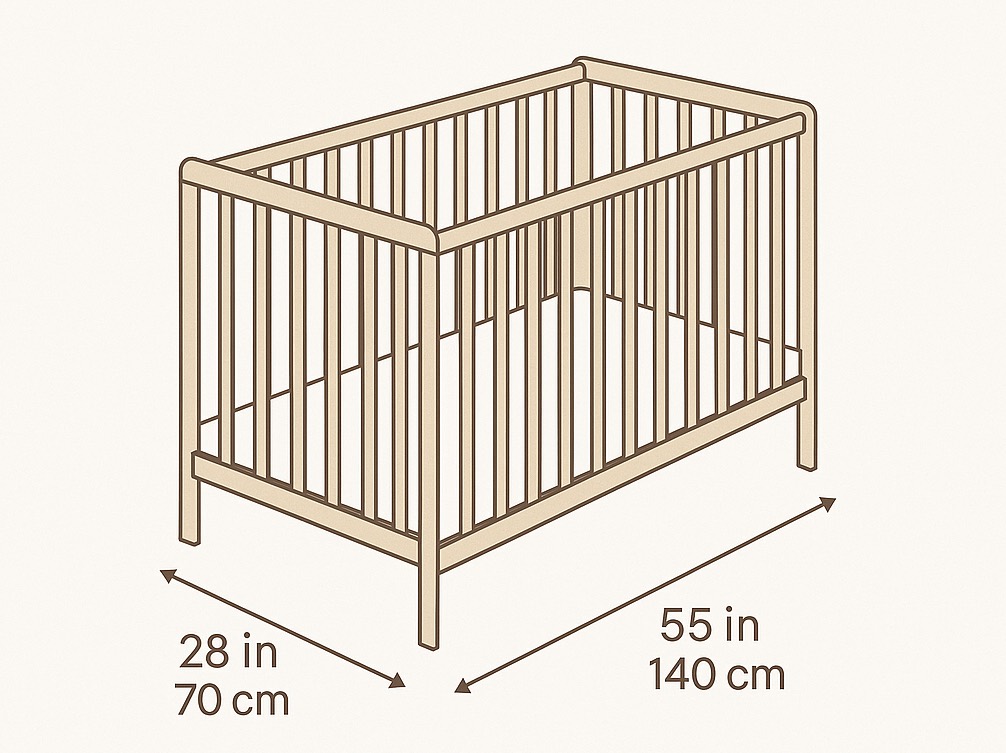 Cot bed size with dimensions