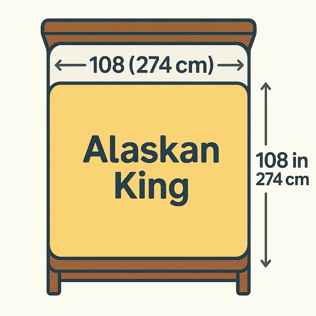 Alaskan King bed size dimensions