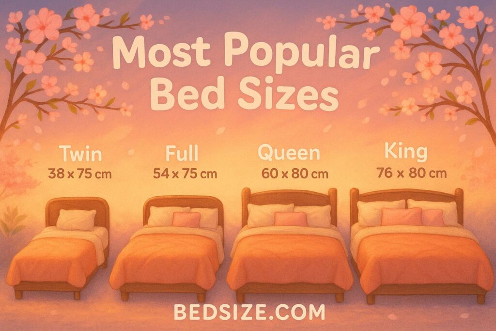 Most popular bed sizes - globally